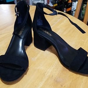 New in box never worn black suede heels